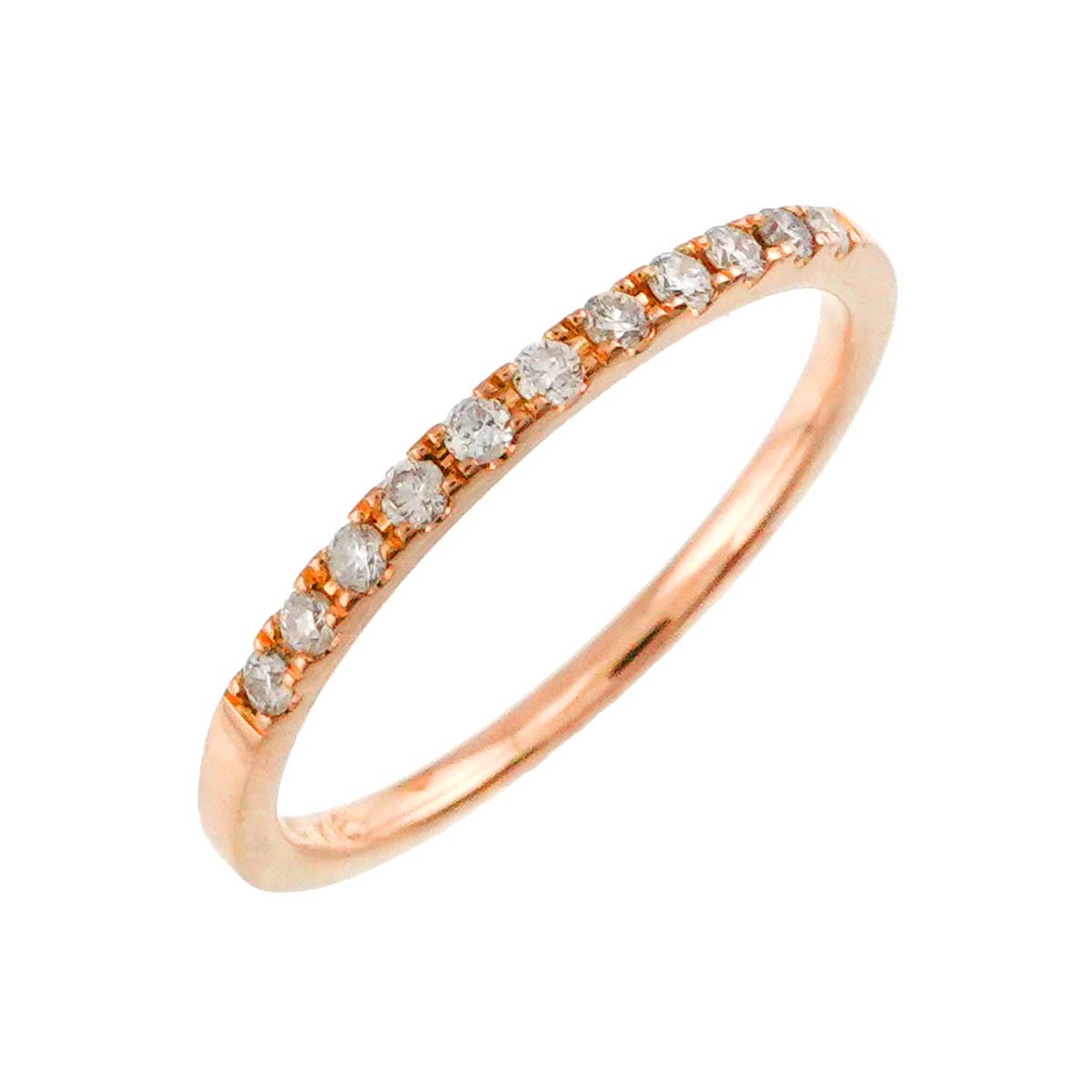 Half Diamond Ring 18K PG 750 Size5.5-5.75(US)