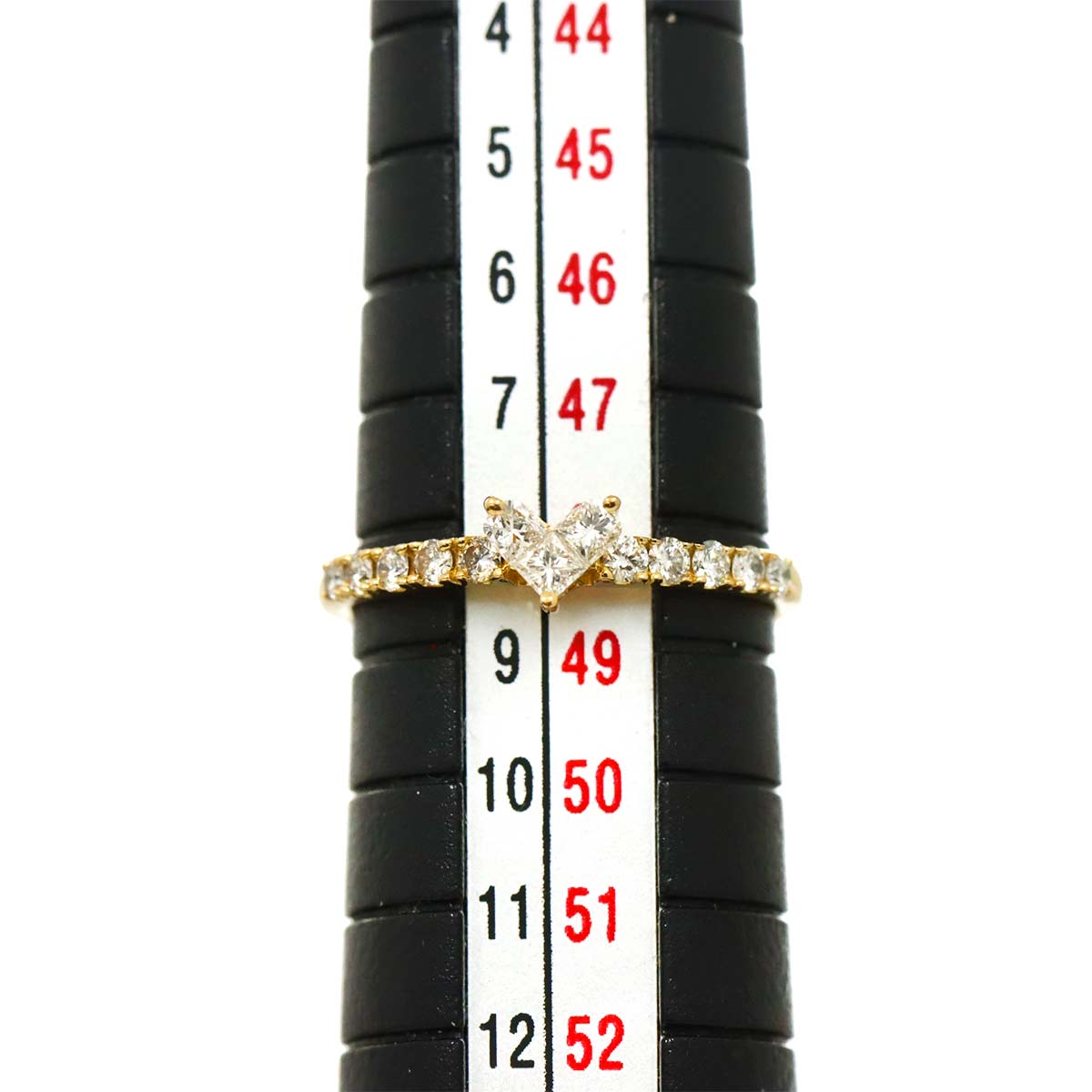 Diamond 0.22ct Ring 18K YG 750 Size4.5(US)