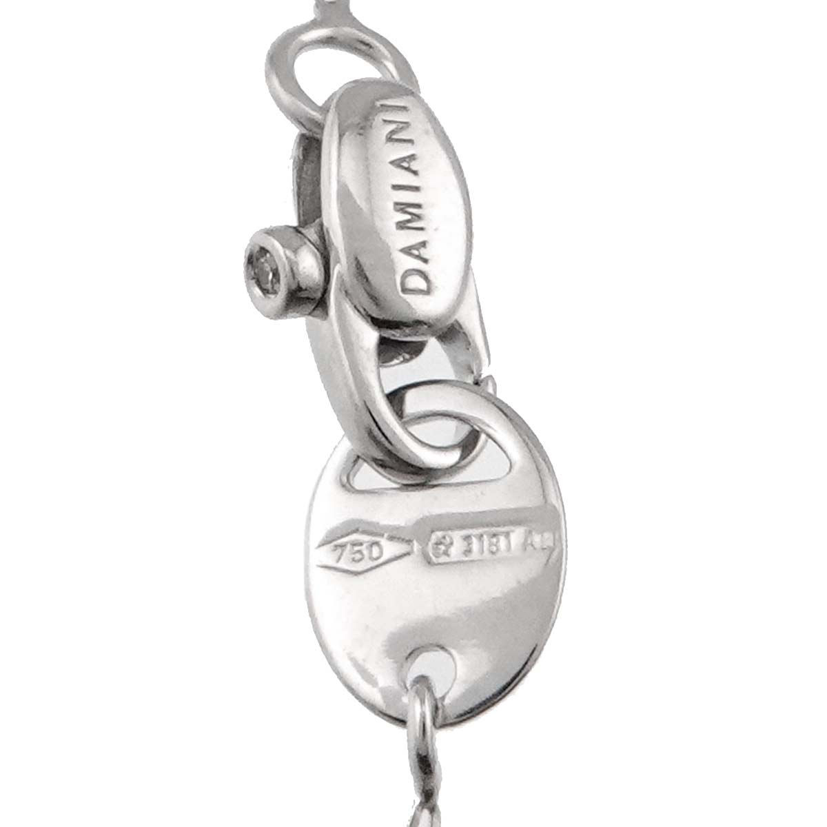 Belle Epoque Mini Diamond Cross Necklace 18K WG 750