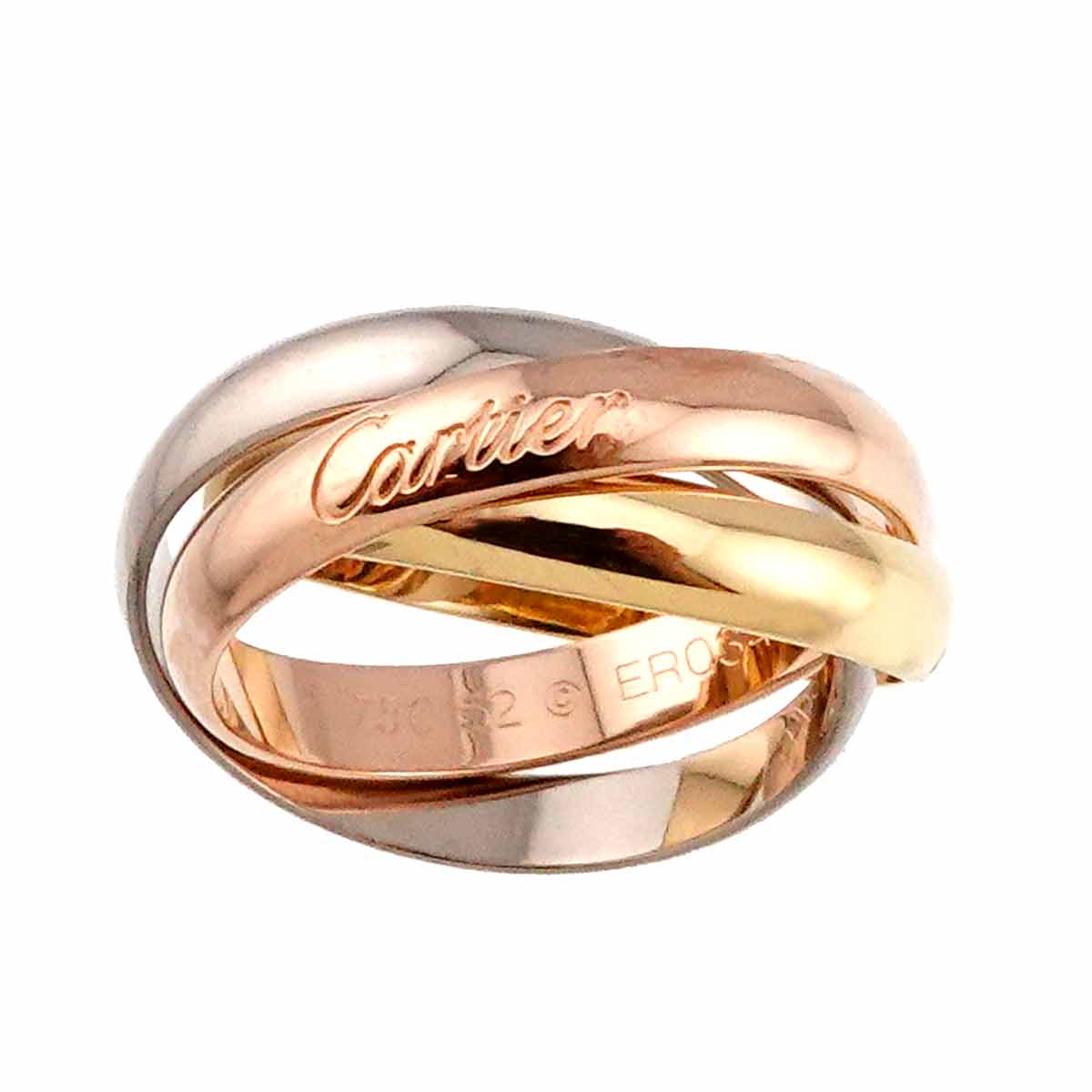 Trinity MM Ring 18K YG WG PG 750 Size52 6(US)