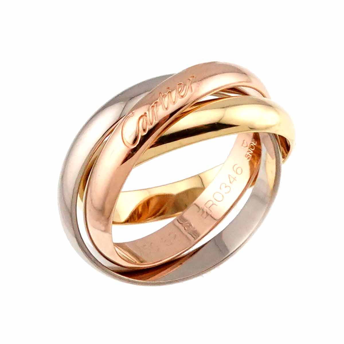 Trinity MM Ring 18K YG WG PG 750 Size52 6(US)