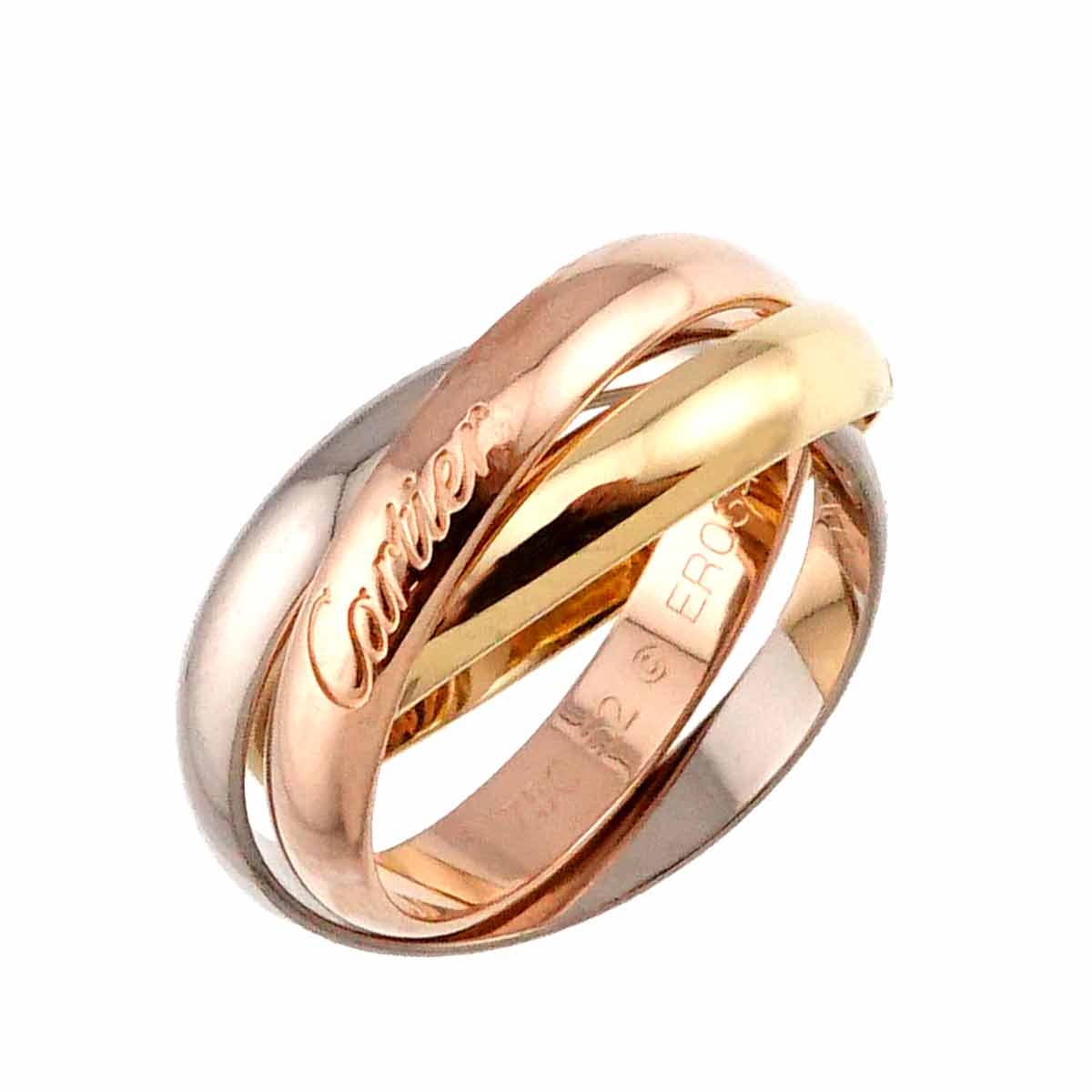 Trinity MM Ring 18K YG WG PG 750 Size52 6(US)