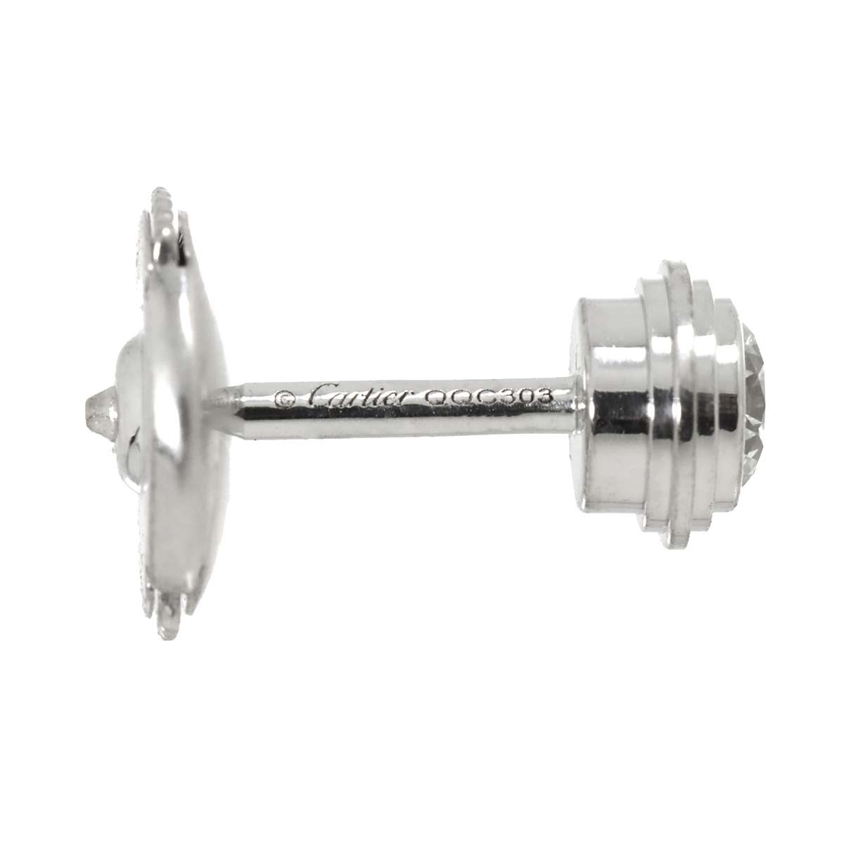 Damour MM Diamond Earrings Pierced 18K WG 750