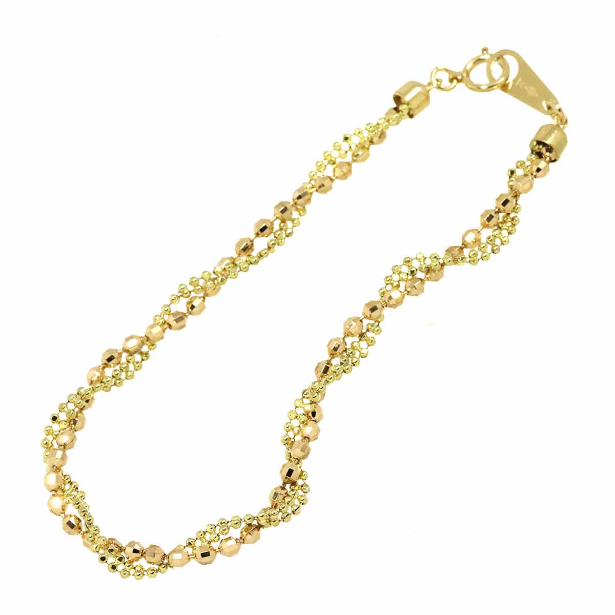 Bracelet 18K K18 PG YG Pink Yellow Gold 750
