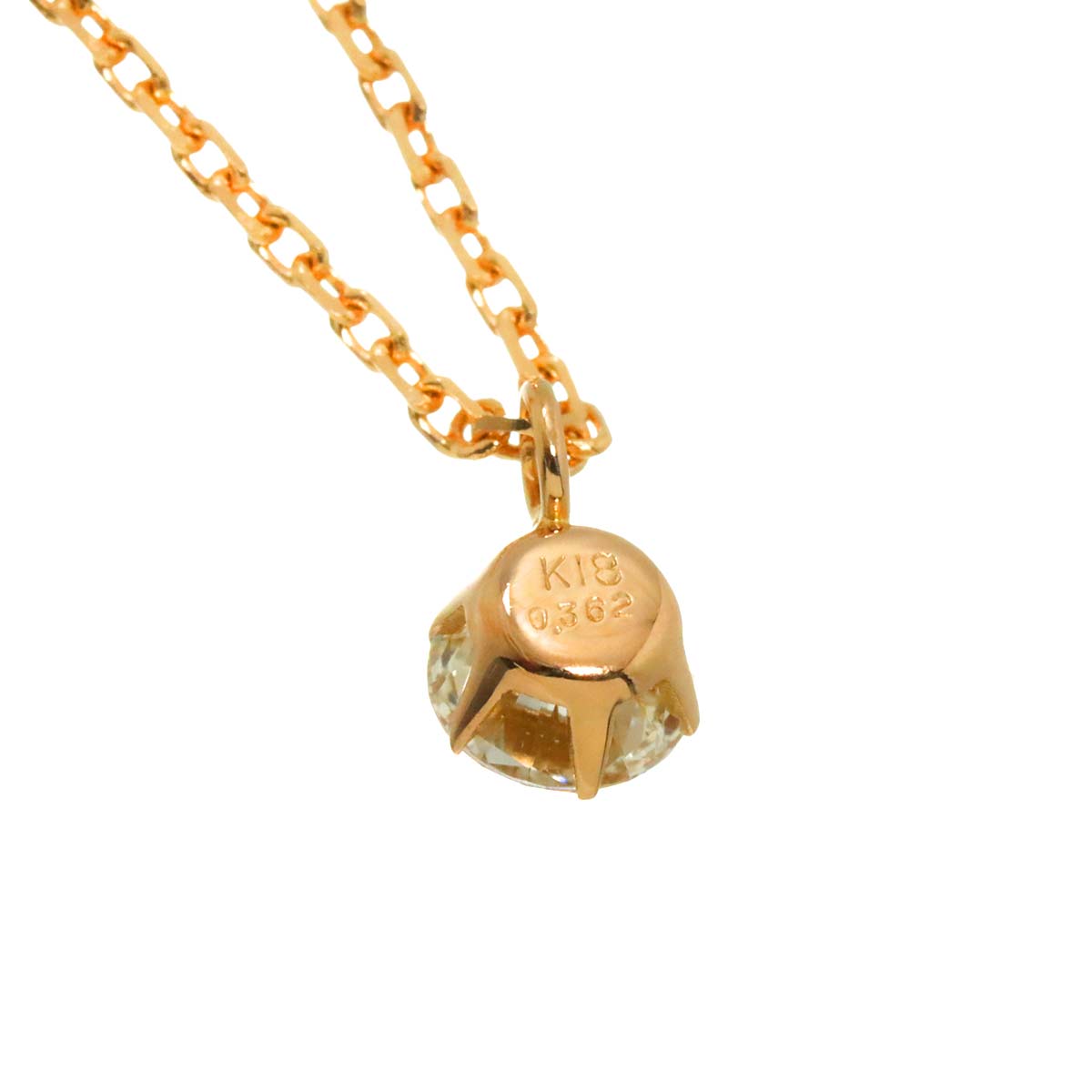 Diamond 0.362ct Necklace 18K Pink Gold 750