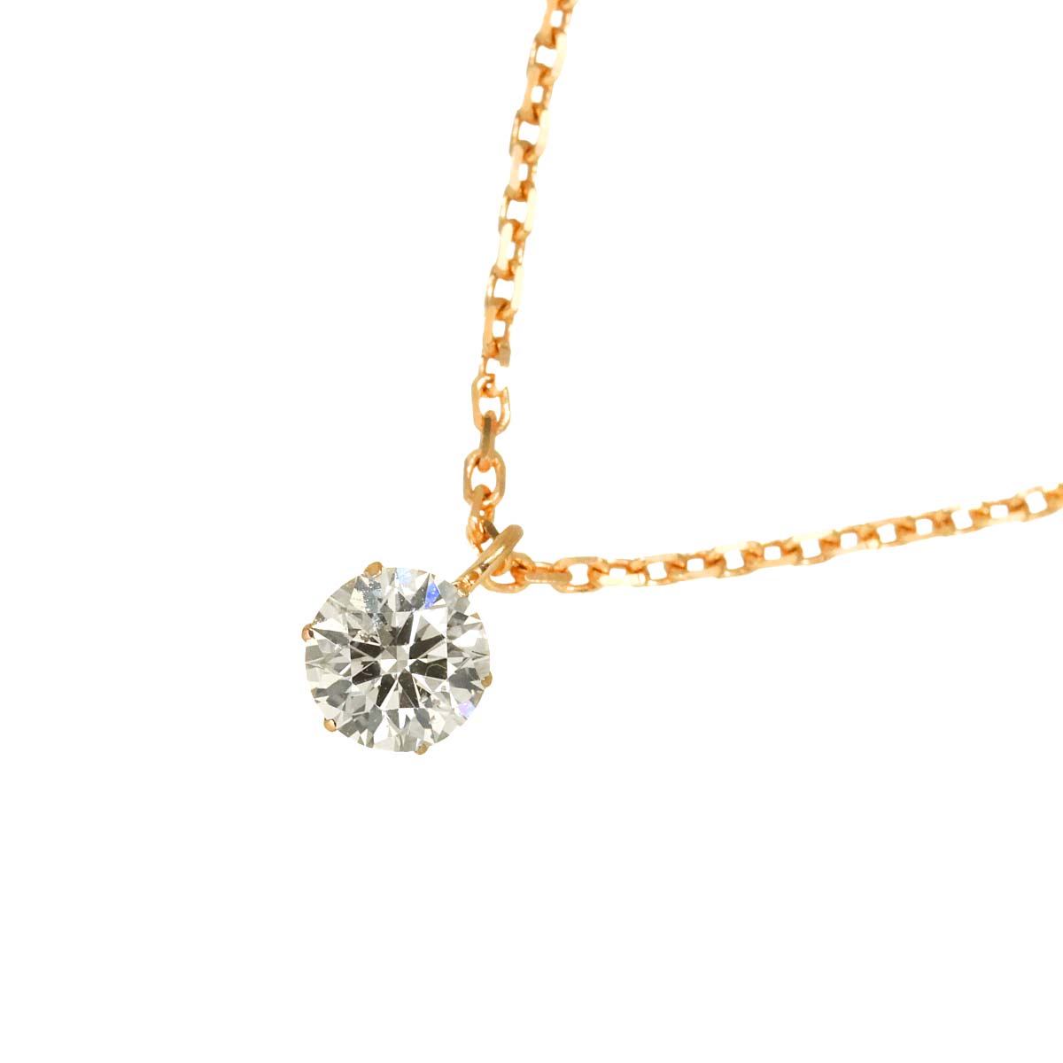 Diamond 0.362ct Necklace 18K Pink Gold 750