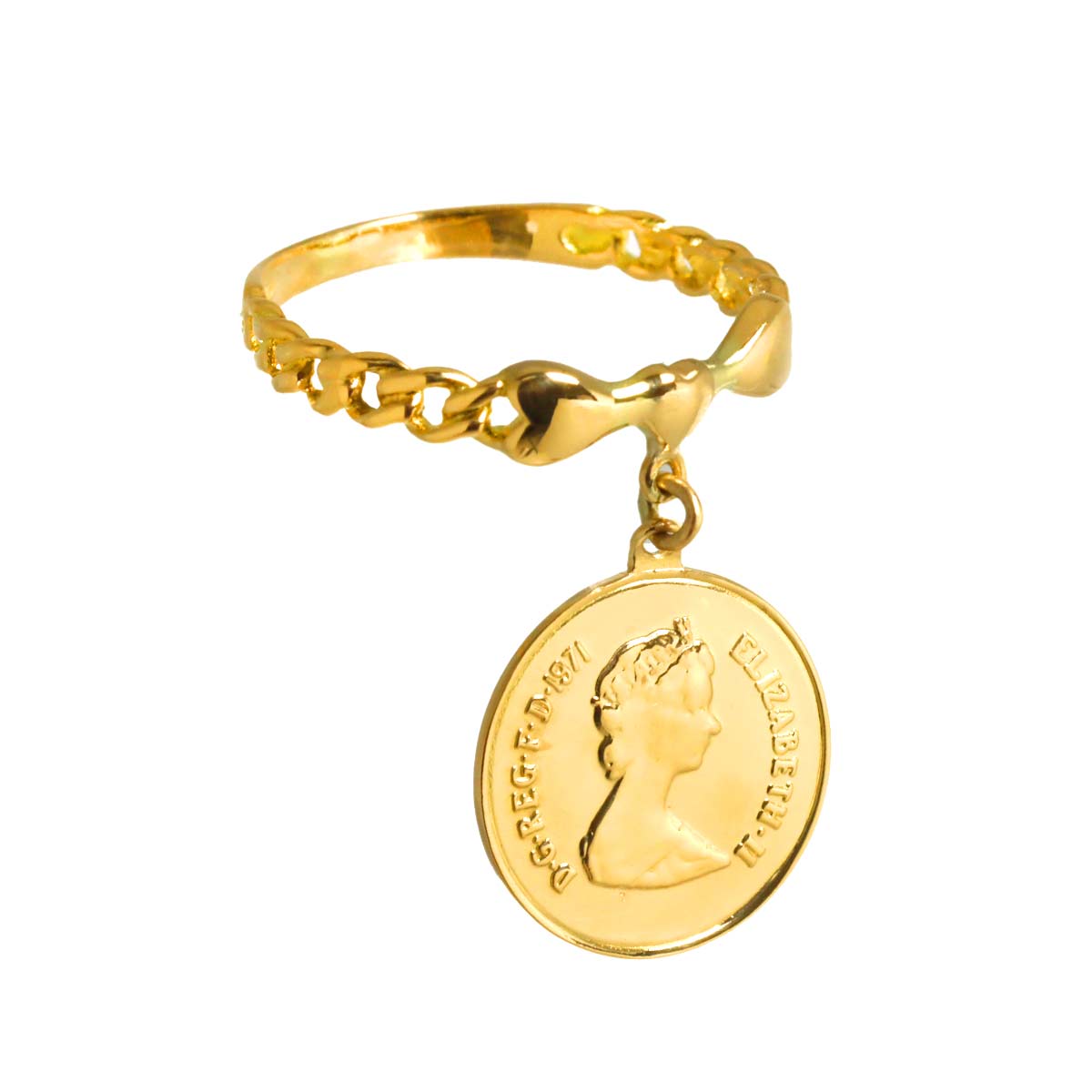 Ring 18K YG Yellow Gold 750 5.75-6(US)