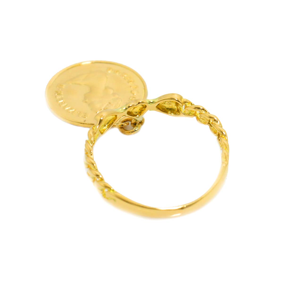 Ring 18K YG Yellow Gold 750 5.75-6(US)