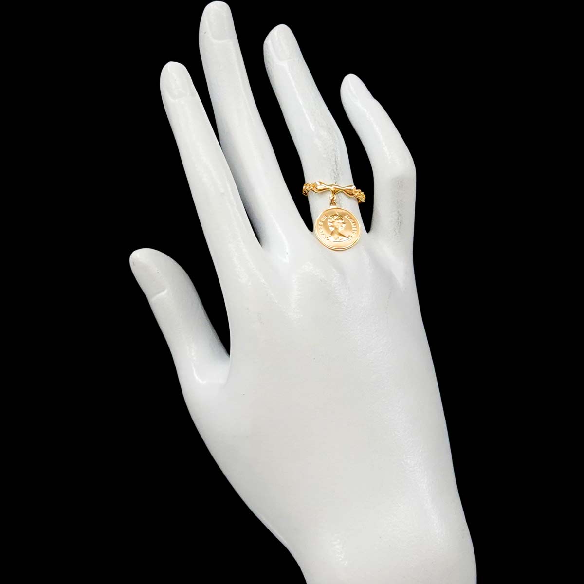 Ring 18K YG Yellow Gold 750 5.75-6(US)