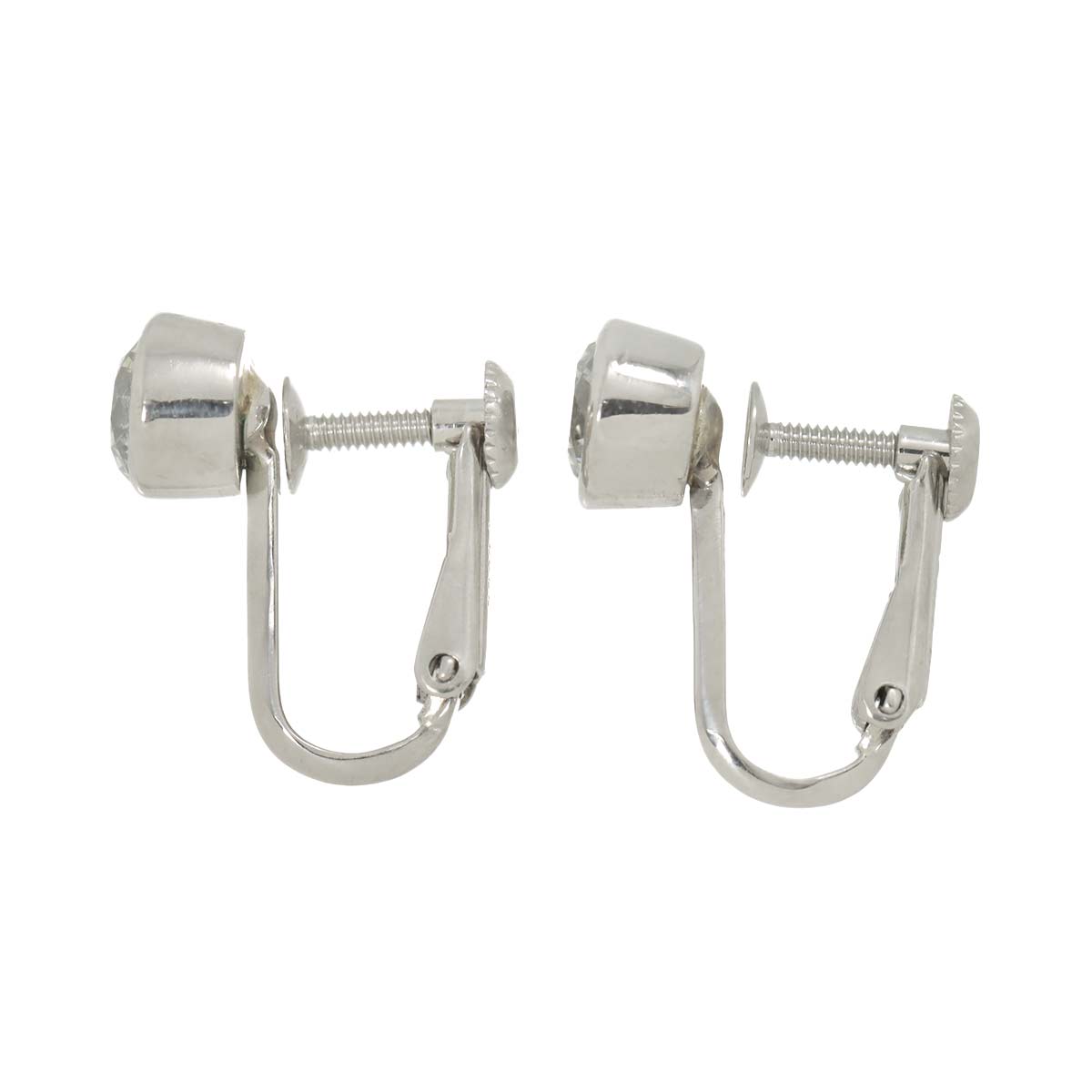 Diamond 0.566ct/0.587ct Earrings Clip on Platinum