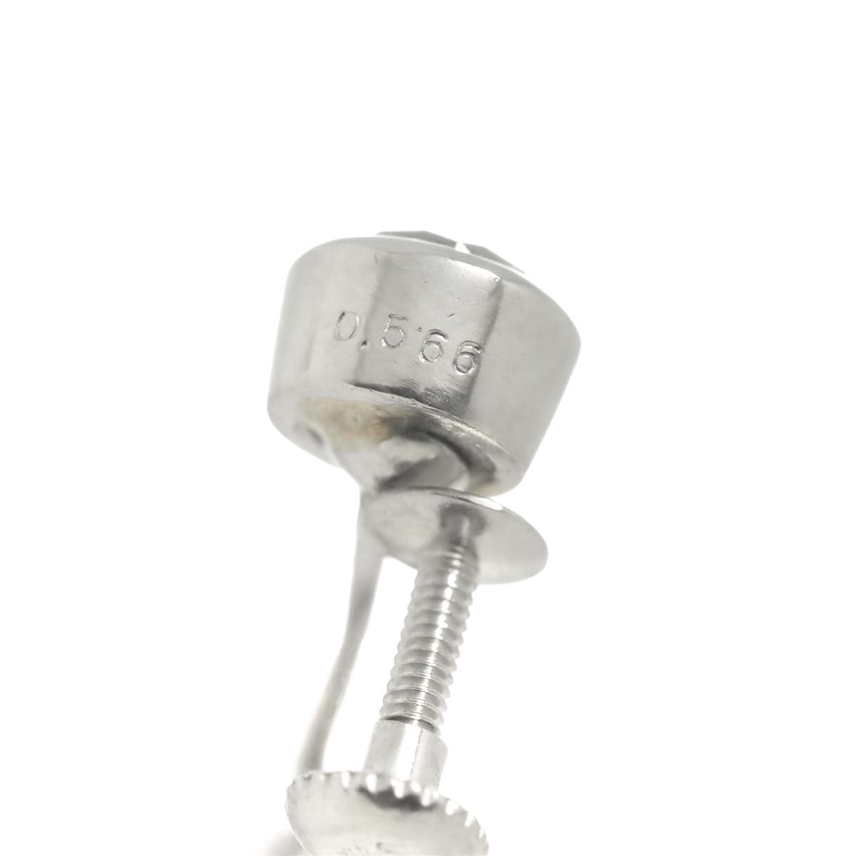 Diamond 0.566ct/0.587ct Earrings Clip on Platinum