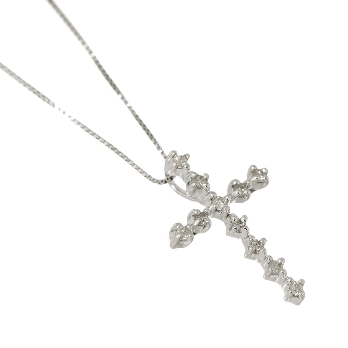 Diamond 0.10ct Necklace 18K WG White Gold 750