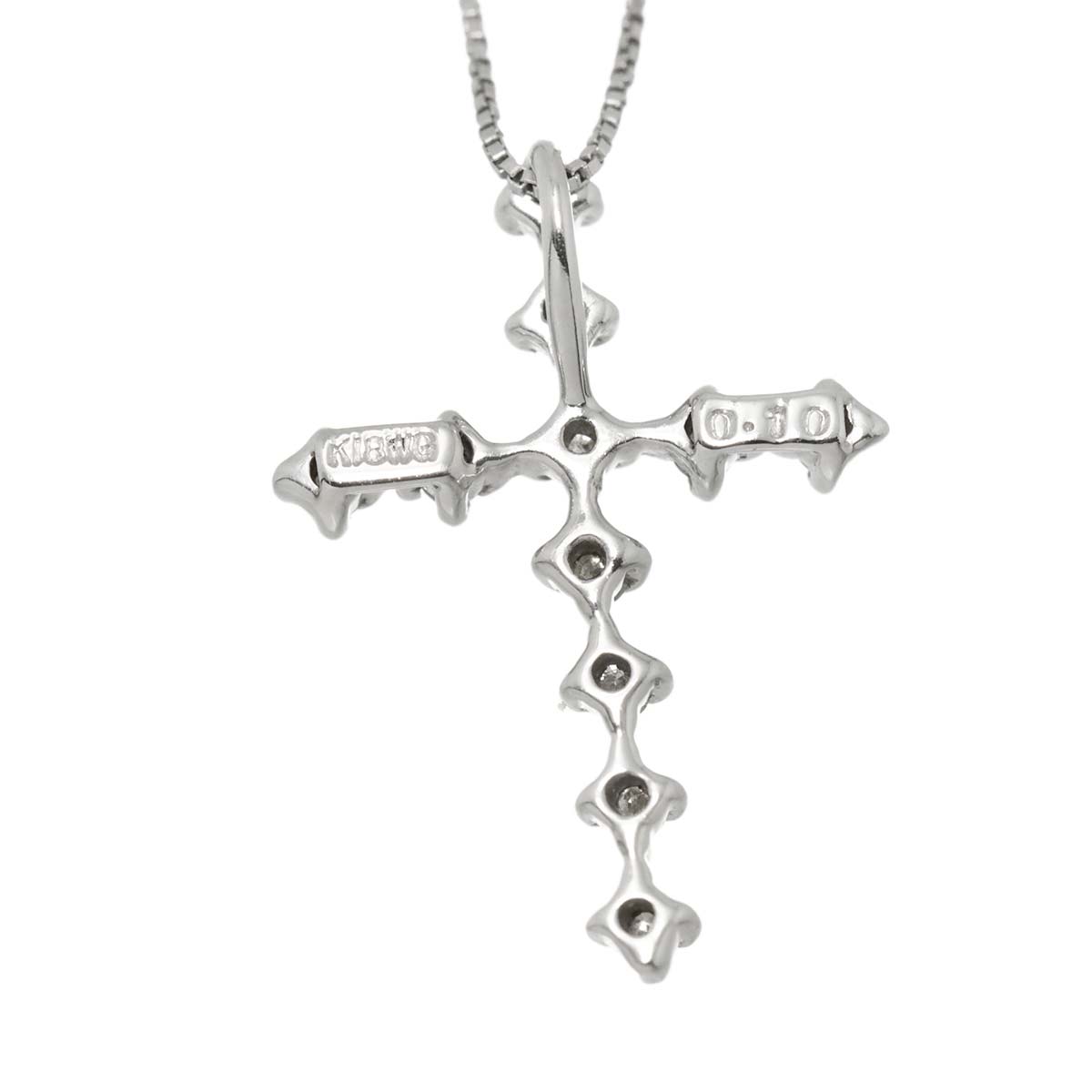 Diamond 0.10ct Necklace 18K WG White Gold 750