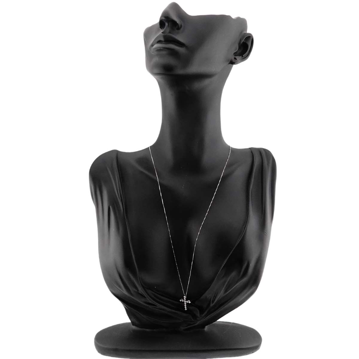 Diamond 0.10ct Necklace 18K WG White Gold 750