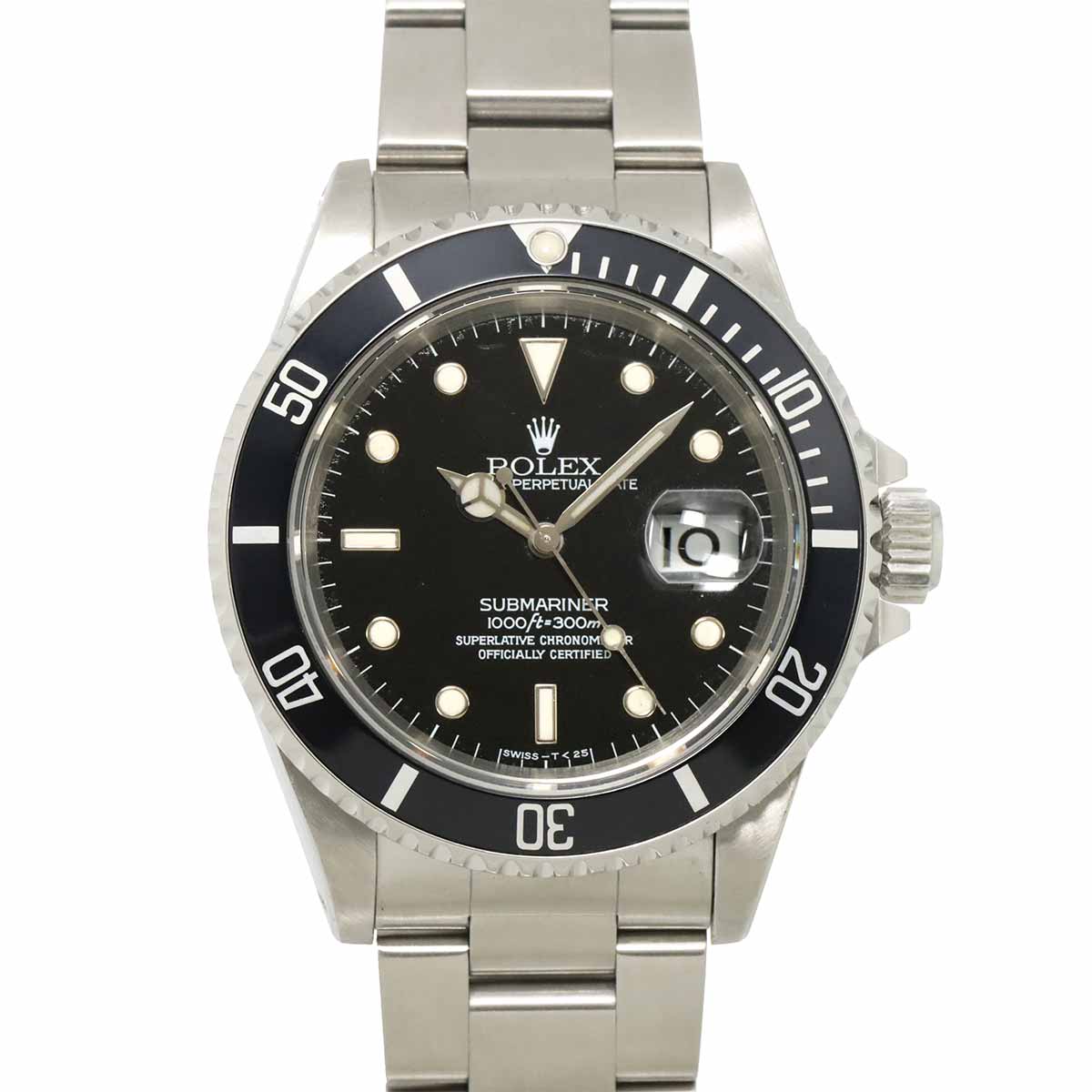 Submariner Date 16610 Serial W Automatic Black Dial Mens Watch