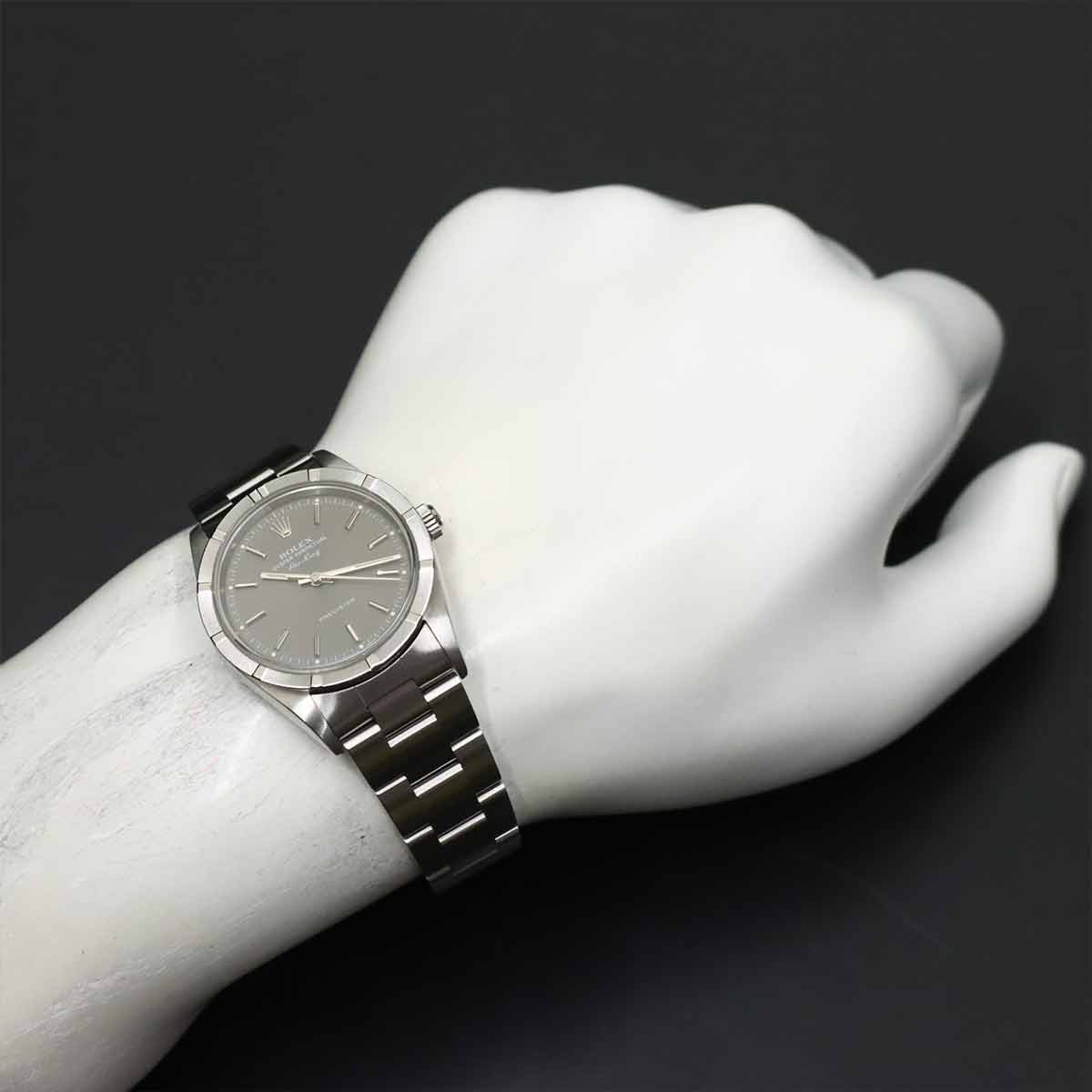 Air King Engine turned bezel 14010 Serial W Automatic Mens