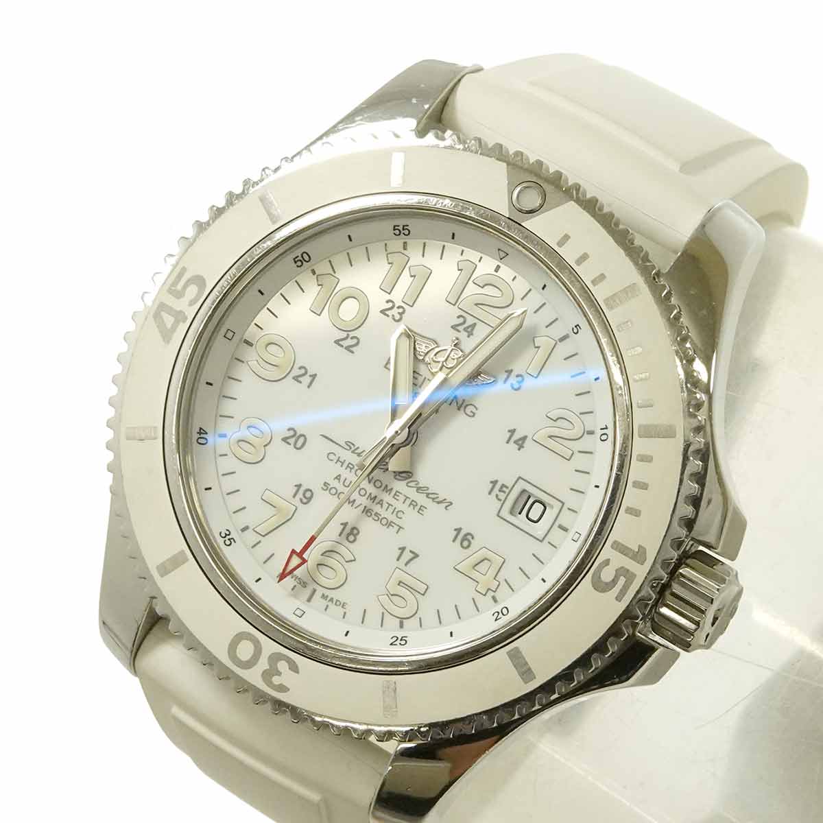 Super Ocean II 42mm A17365 White Dial Automatic Mens Watch