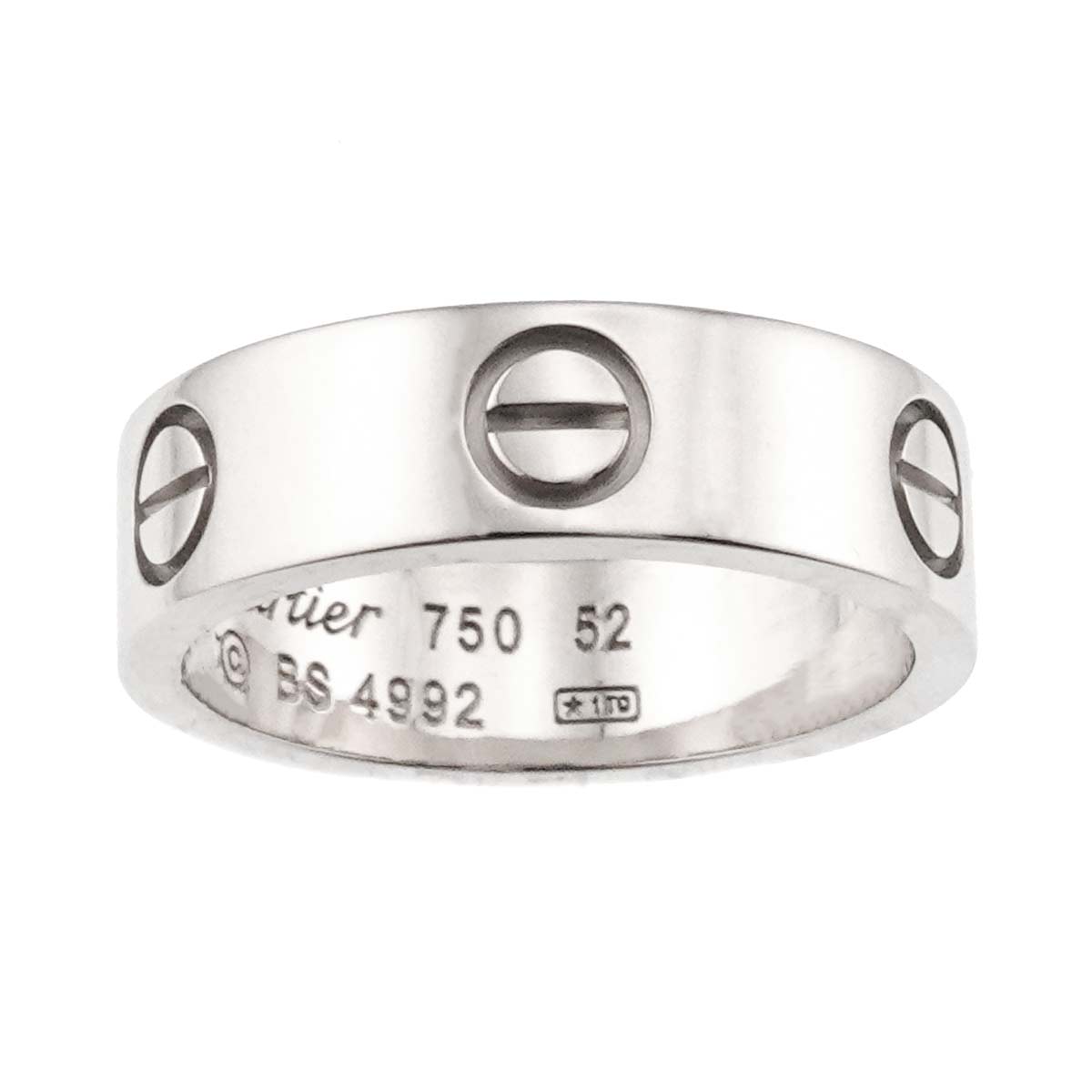 Cartier Love Ring 18K White Gold 750 size52 5.75-6(US)