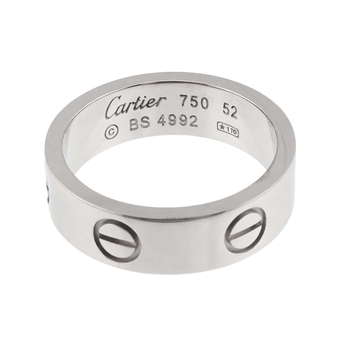 Cartier Love Ring 18K White Gold 750 size52 5.75-6(US)