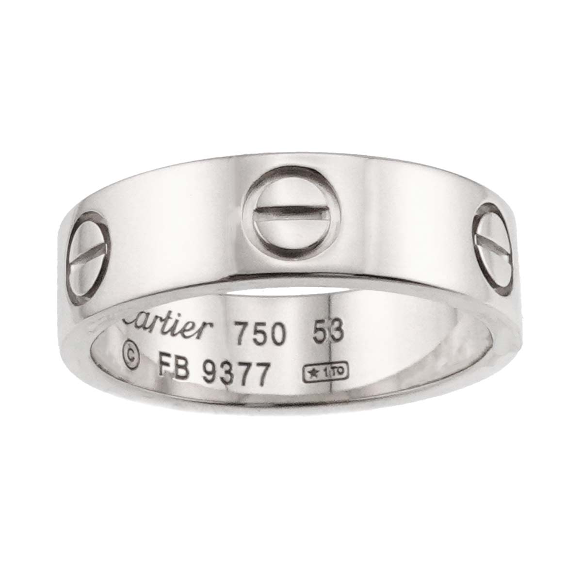 Love Ring 18K White Gold 750 size53 6-6.25(US)