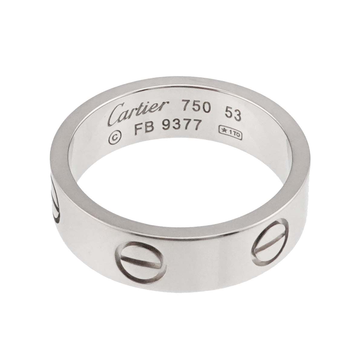 Love Ring 18K White Gold 750 size53 6-6.25(US)