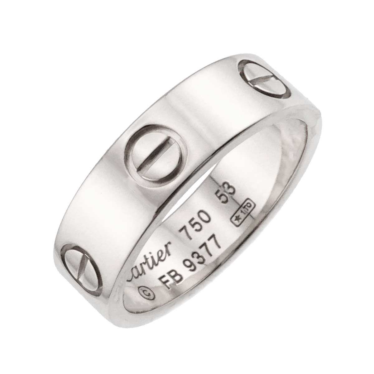 Love Ring 18K White Gold 750 size53 6-6.25(US)