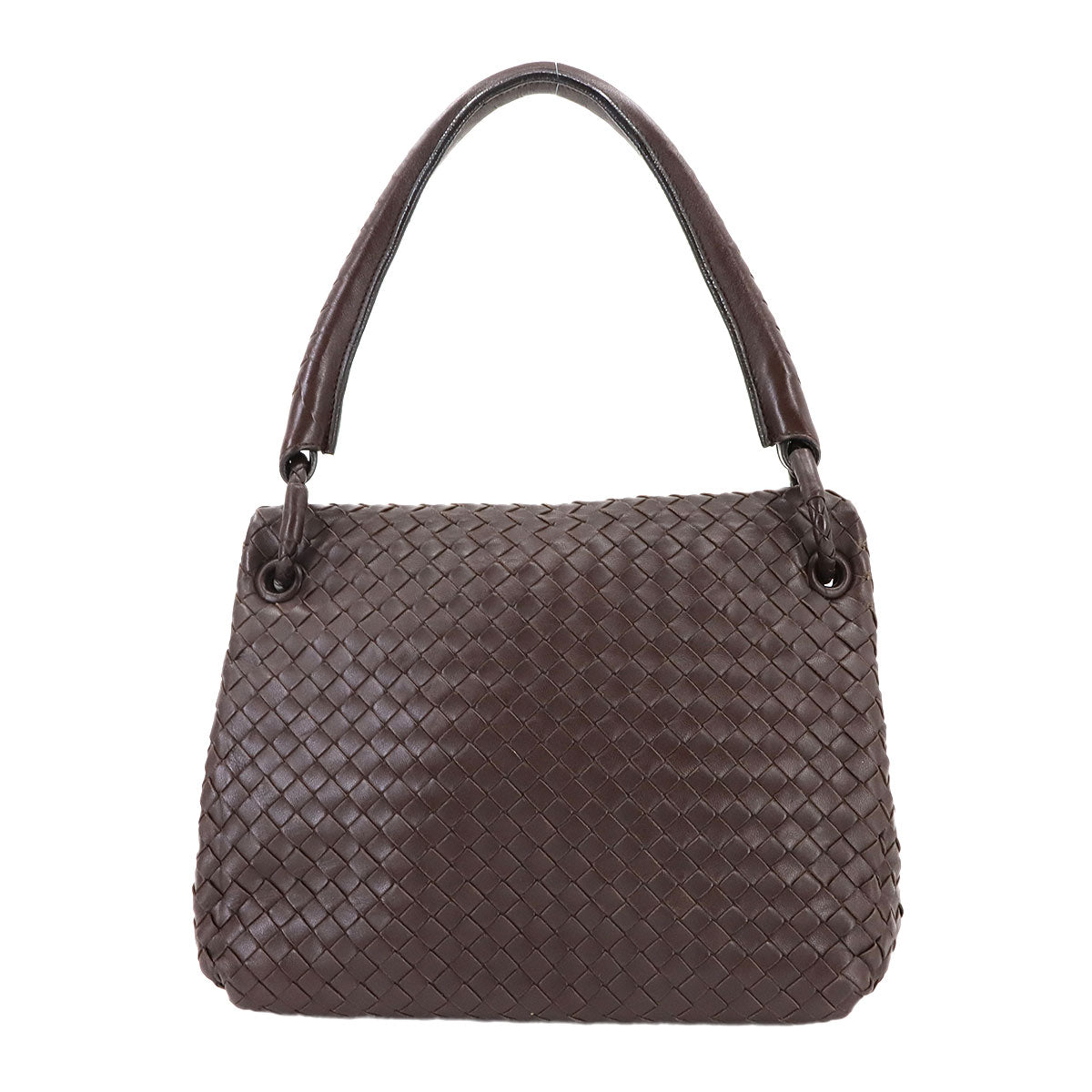 Intrecciato Hand Bag Lether Brown Purse