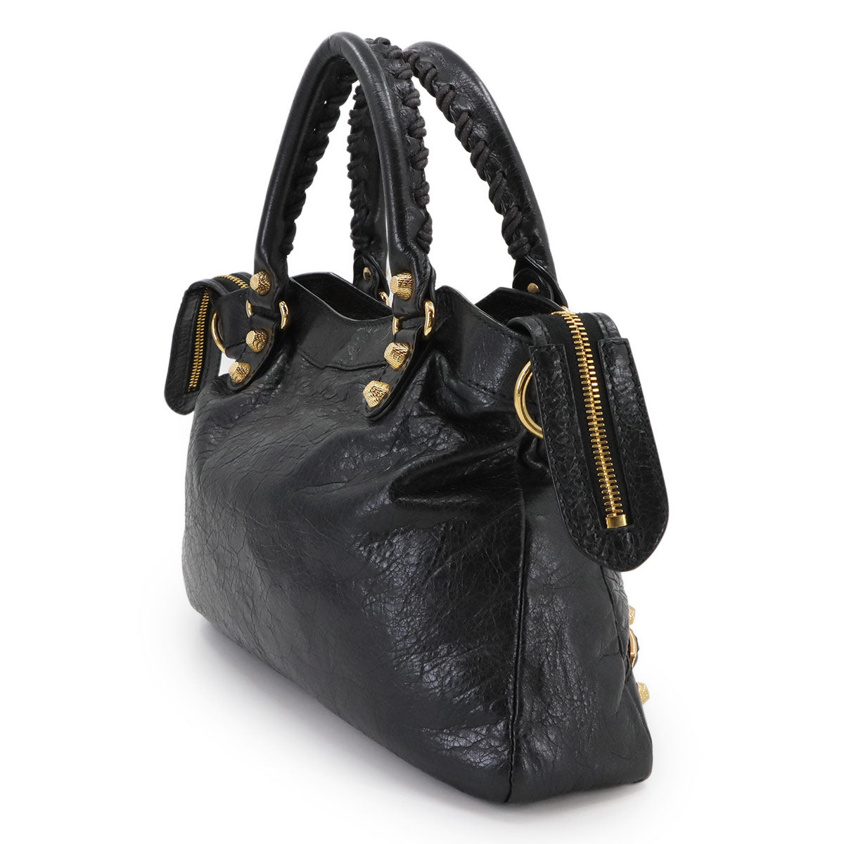 The Giant Town Hand Shoulder Bag Leather Black 285434