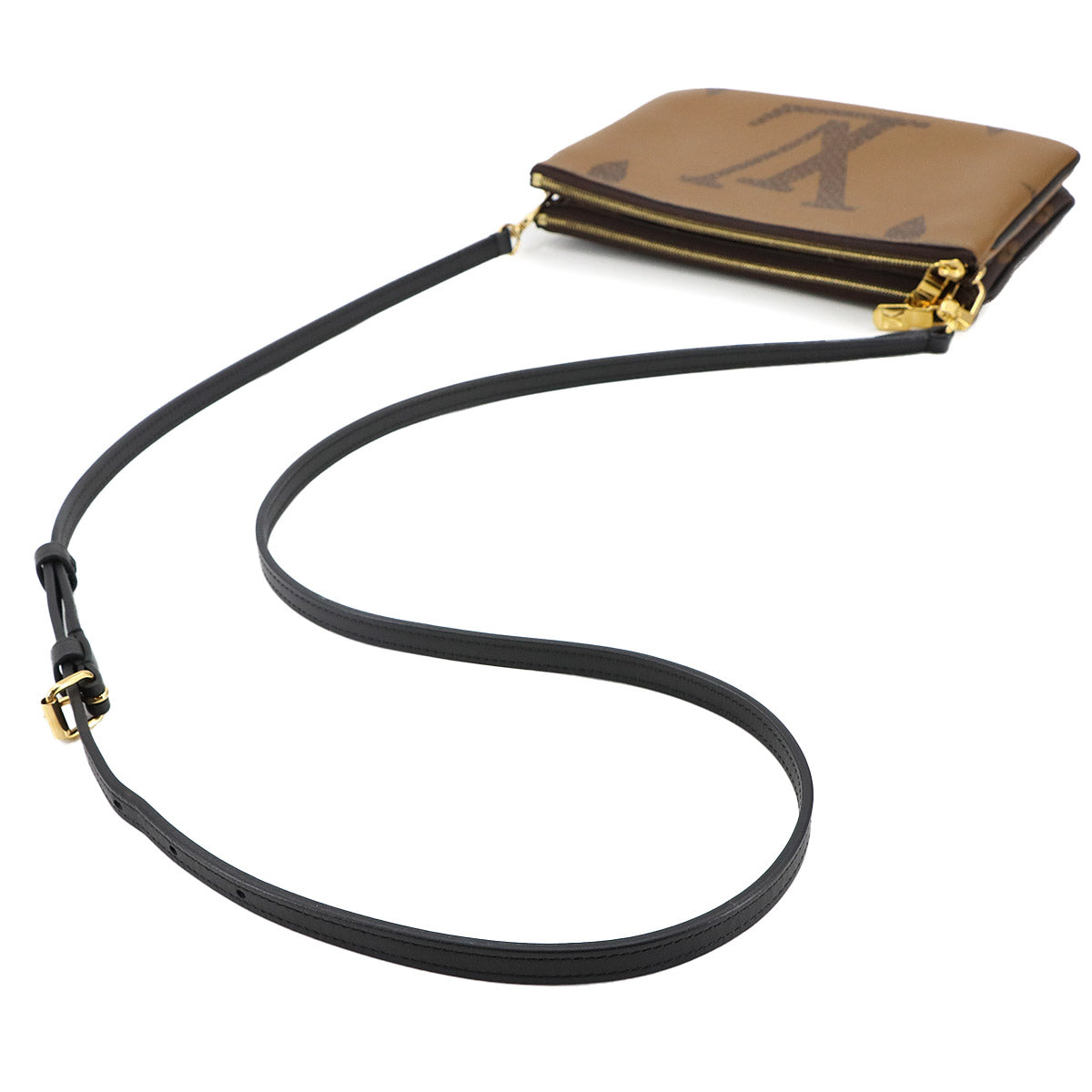 Monogram Giant Reverse Double Zip Pochette Shoulder Bag