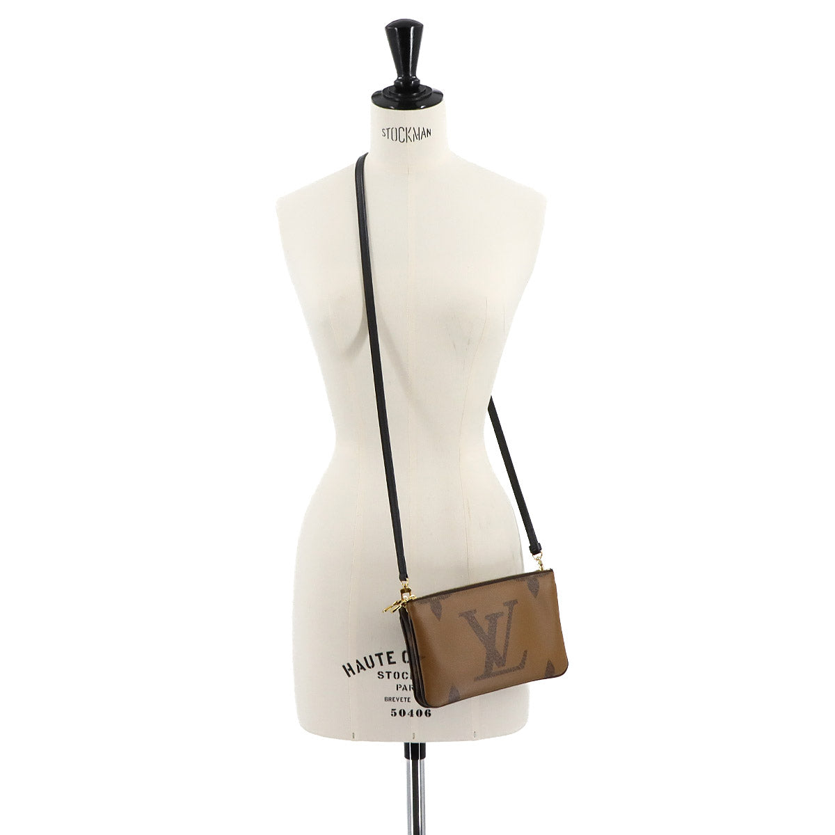 Monogram Giant Reverse Double Zip Pochette Shoulder Bag