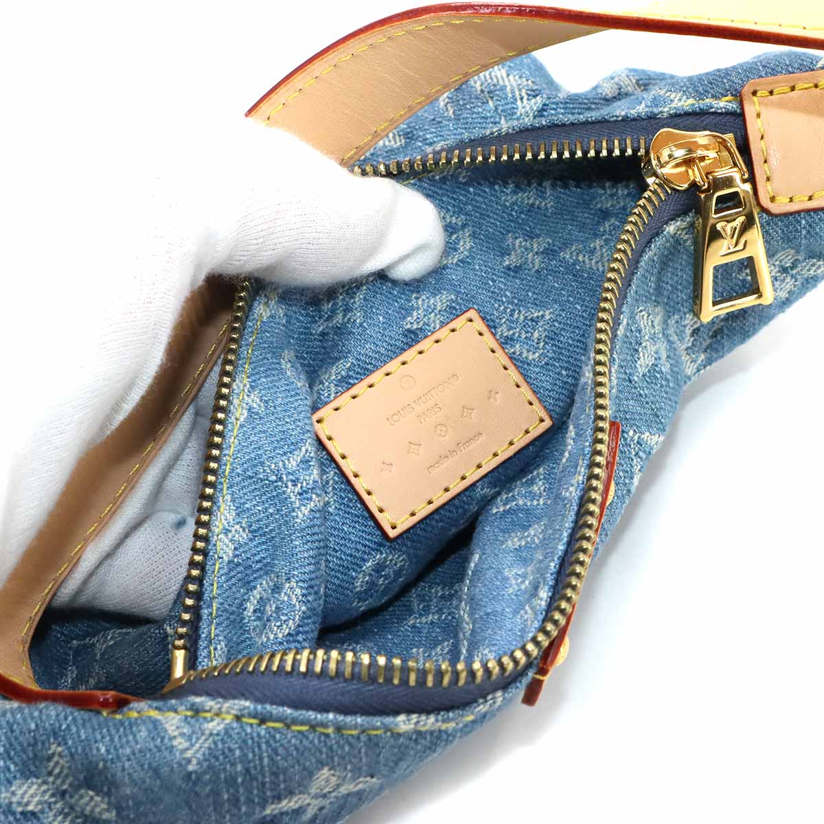 Monogram Denim Hills Pochette Hand Bag Blue M82949
