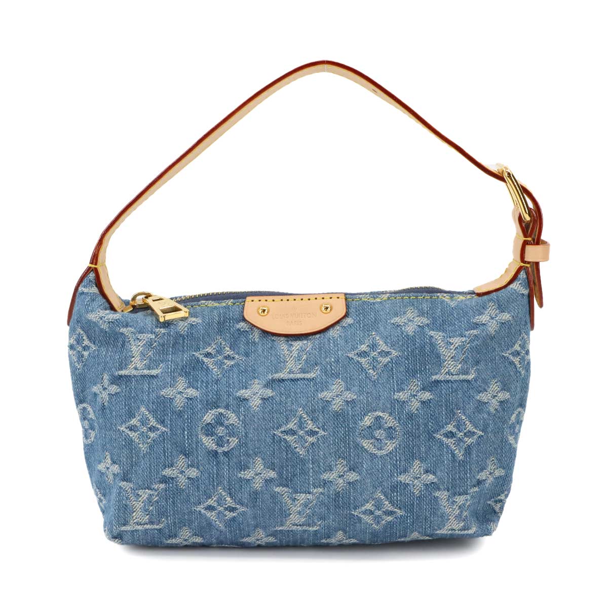 Monogram Denim Hills Pochette Hand Bag Blue M82949