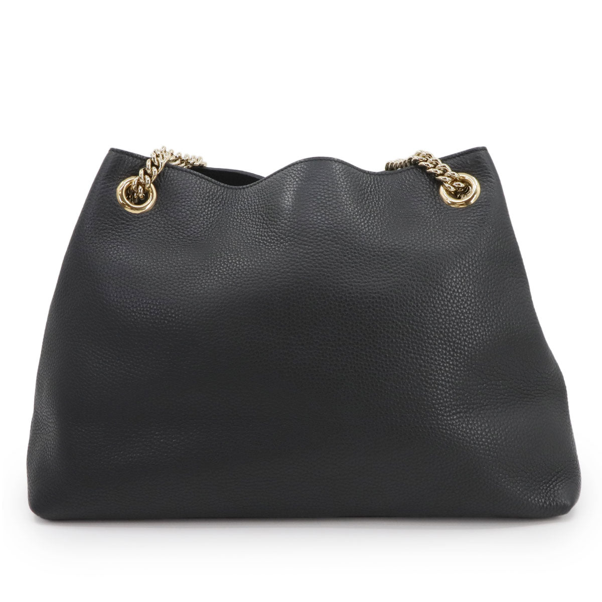 Interlocking G Soho Chain Tote Bag Leather Black 536196 Purse