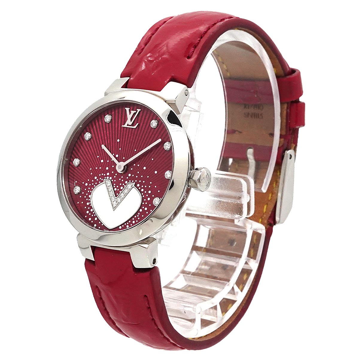 Tambour Q1J05 Diamond Pink Dial Ladies Watch