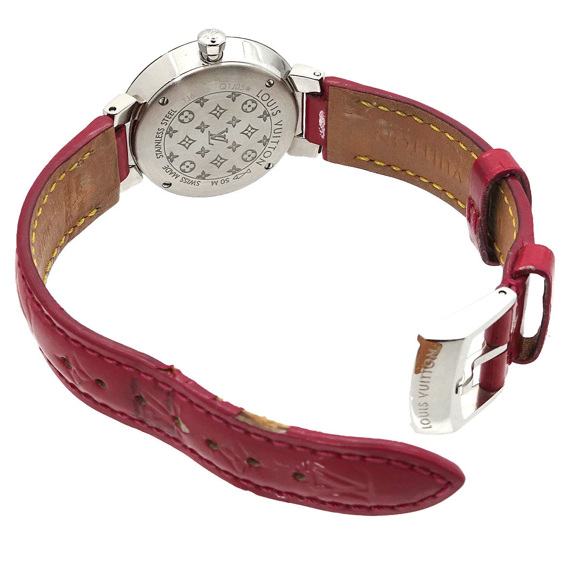 Tambour Q1J05 Diamond Pink Dial Ladies Watch