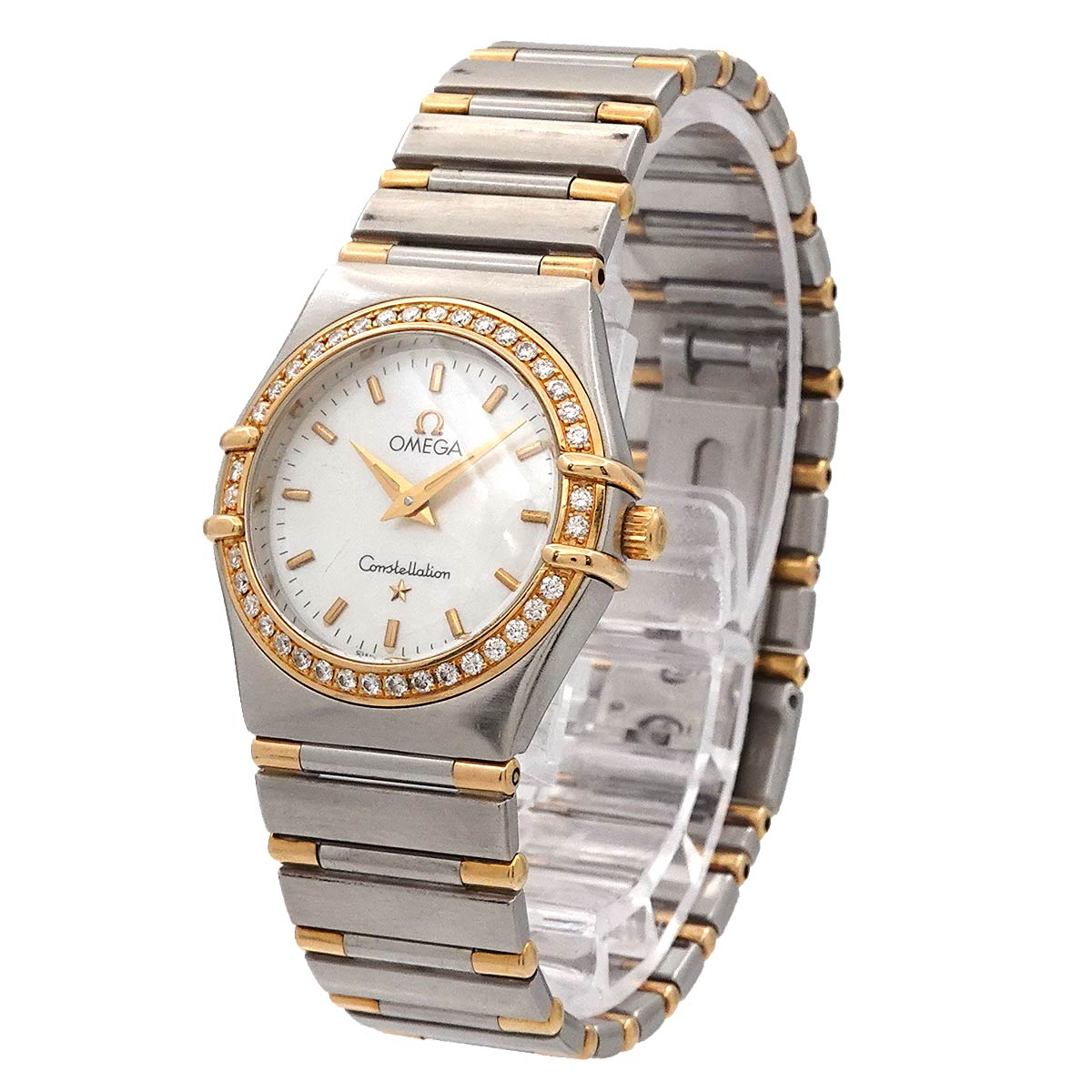 Constellation 750 YG Diamond White Shell Dial Ladies Watch