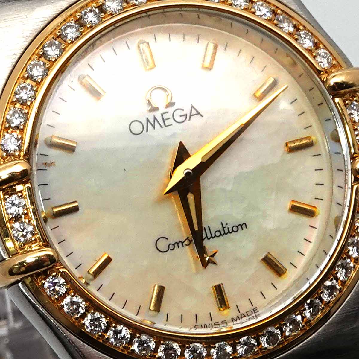 Constellation 750 YG Diamond White Shell Dial Ladies Watch