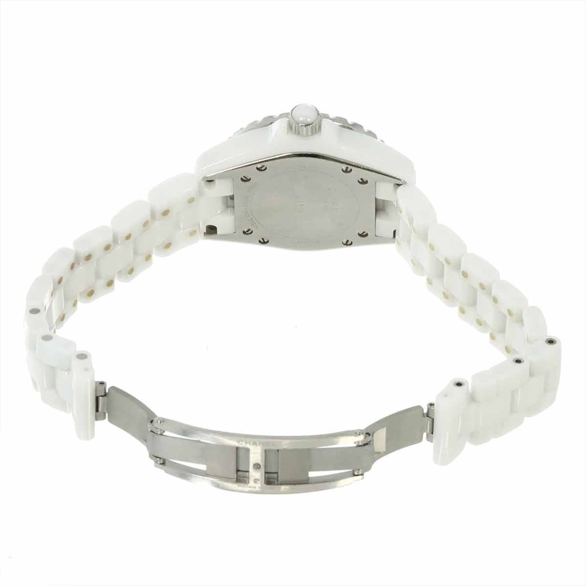 J12 33mm H0968 Date Ceramic Quartz White Dial Ladies Watch