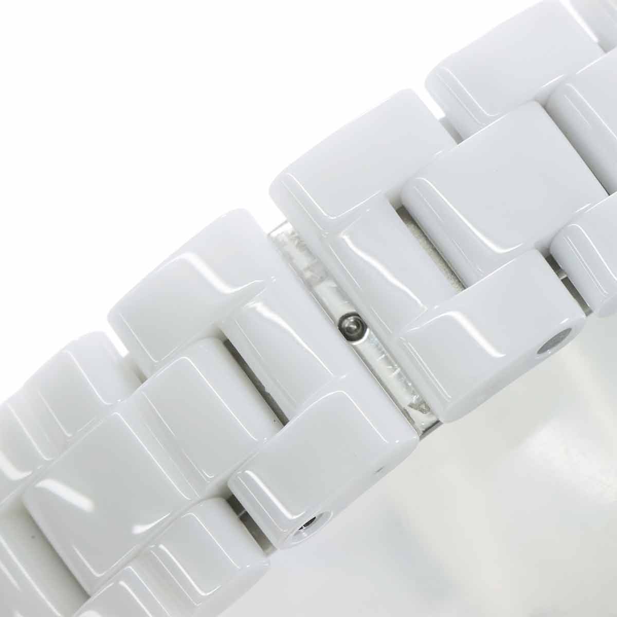 J12 33mm H0968 Date Ceramic Quartz White Dial Ladies Watch