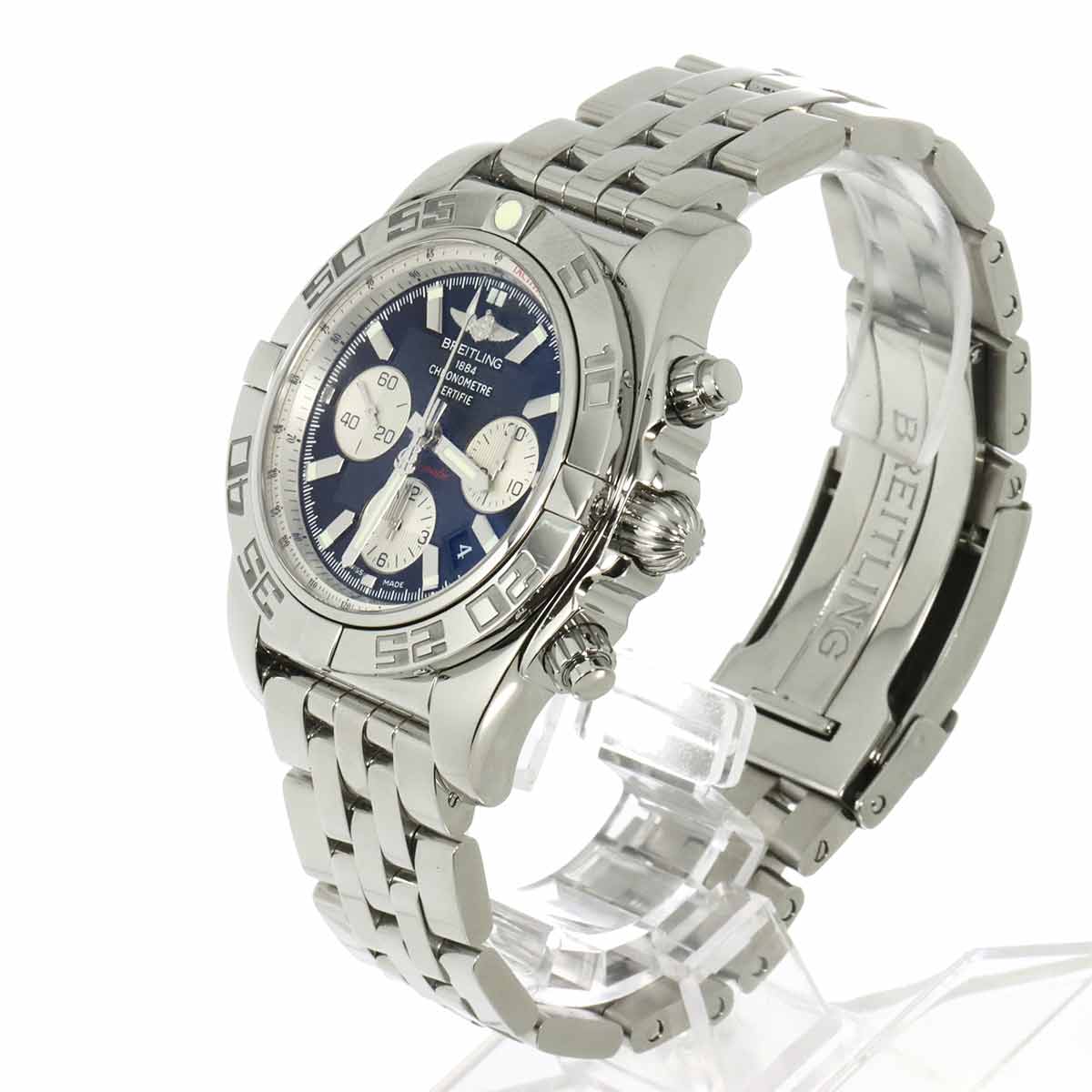 Chronomat 44 AB0110 Chronograph Date Black Dial Mens Watch