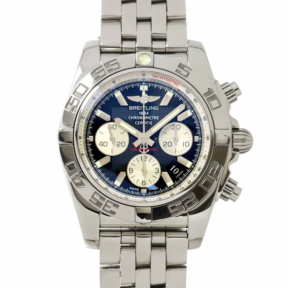 Chronomat 44 AB0110 Chronograph Date Black Dial Mens Watch