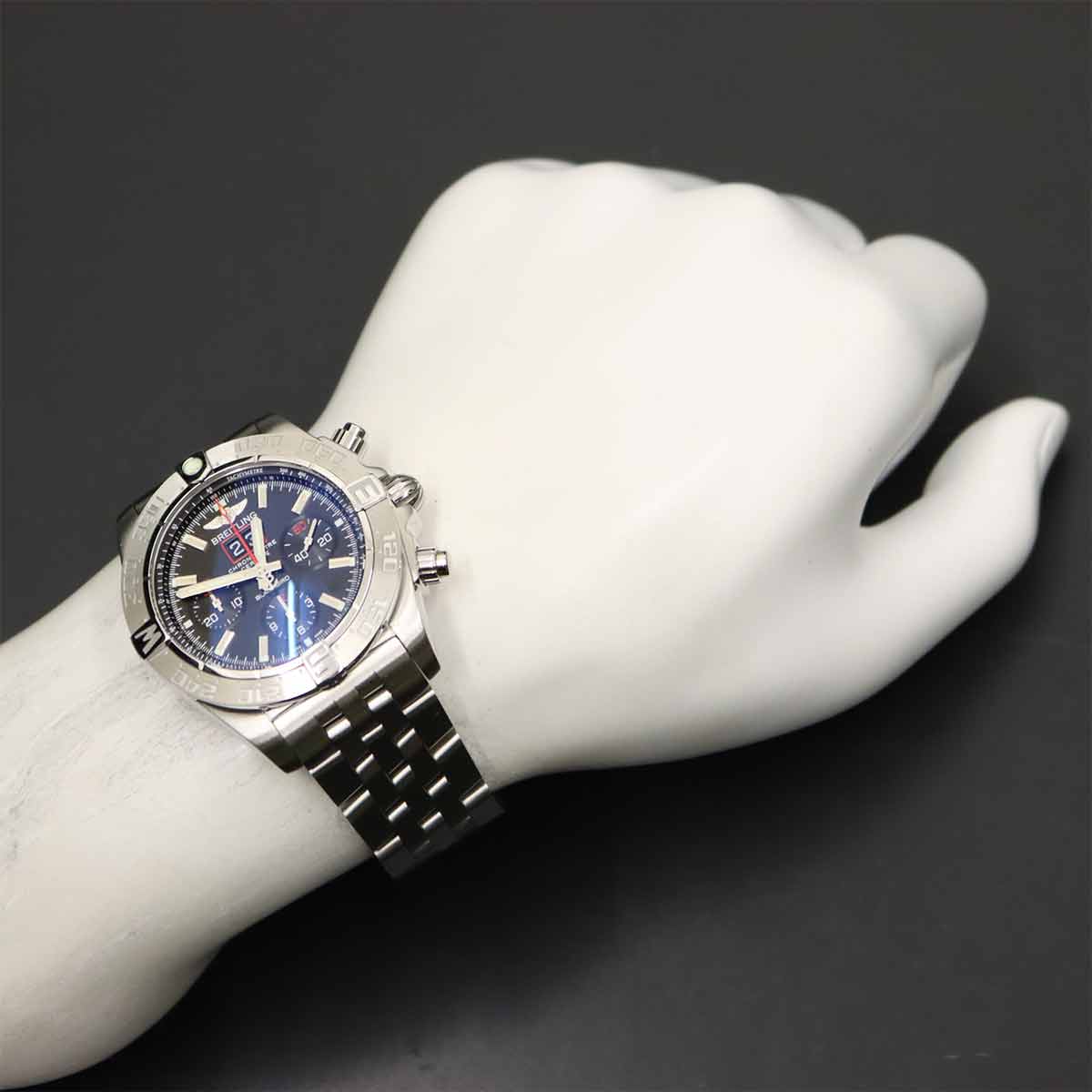 Chronomat Black Bird A44360 Automatic Date Black Dial Mens