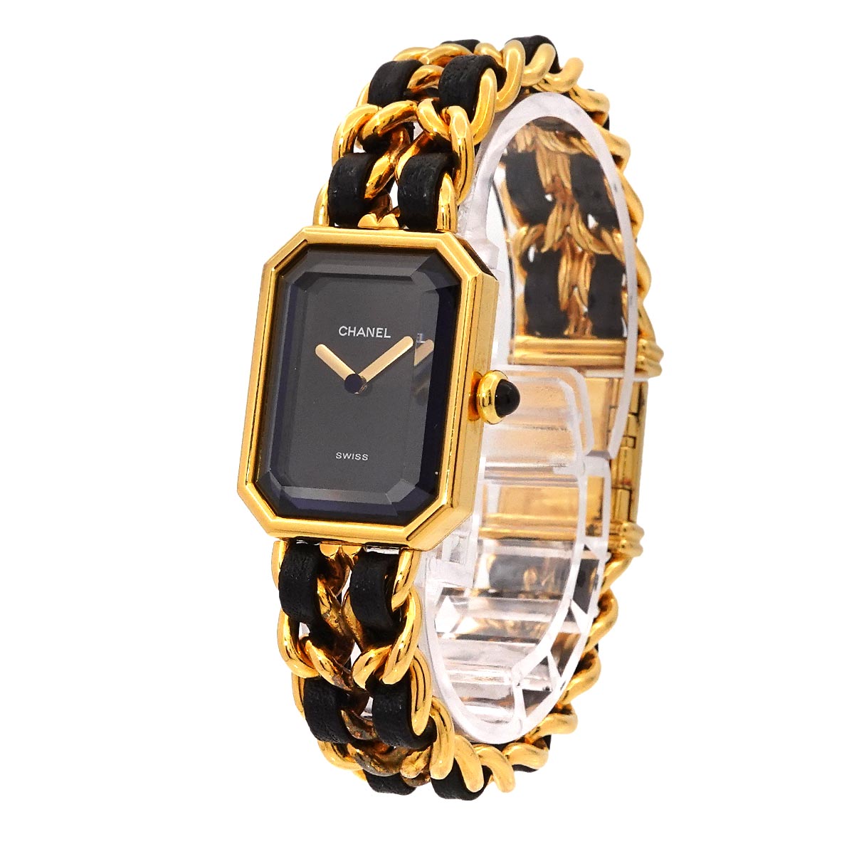 Premiere Size M H0001 Vintage Quartz Black Dial Ladies Watch