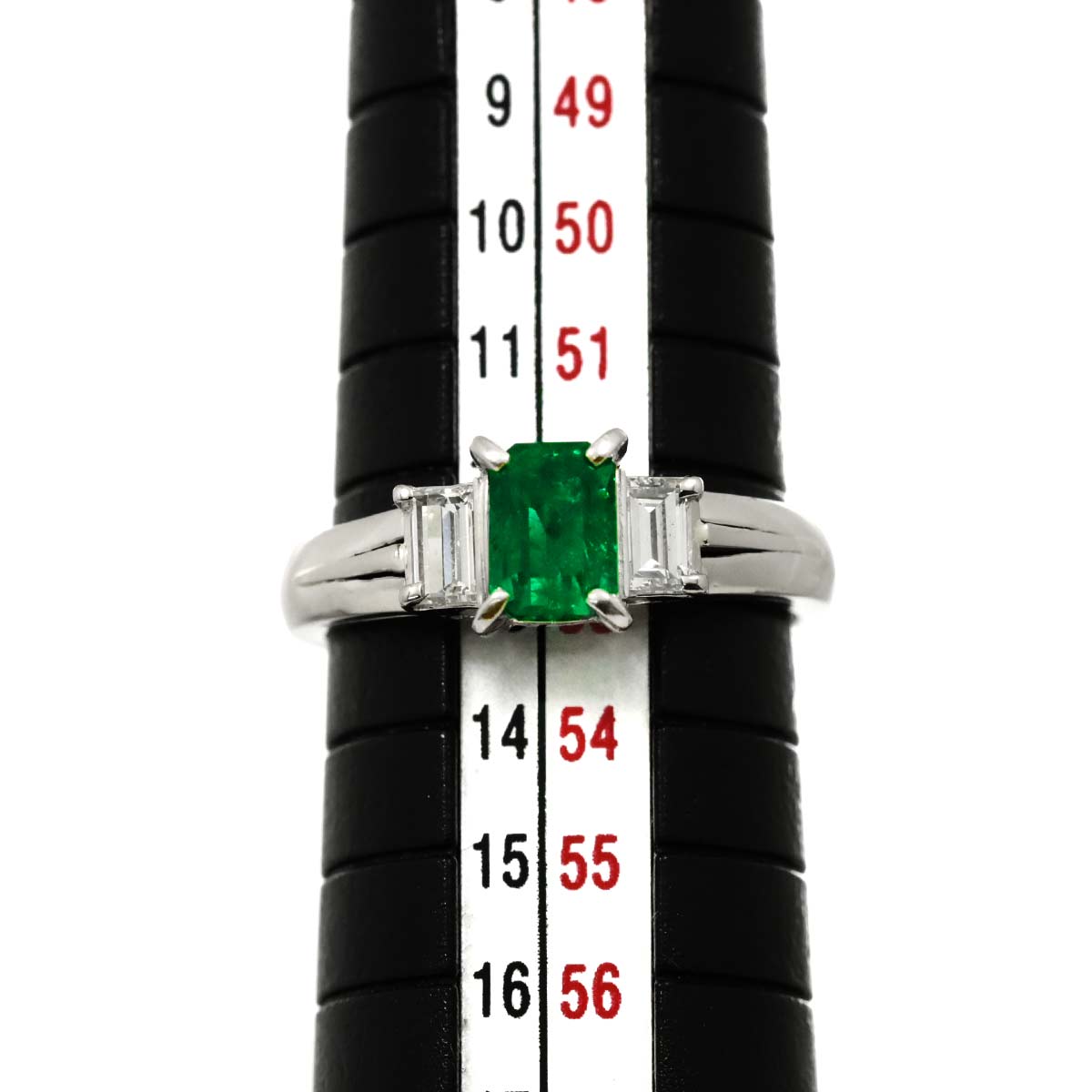 Emerald 0.80ct Diamond 0.37ct Ring Pt Platinum Size6-6.25(US)