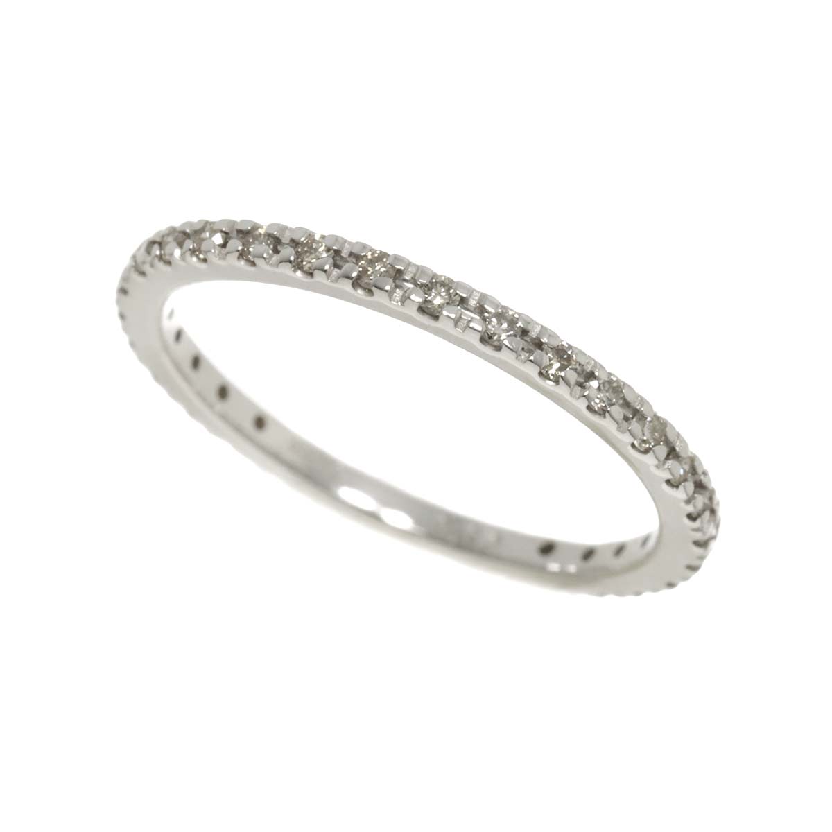 Diamond 0.20ct Ring 18K K18 WG White Gold size4-4.5(US)