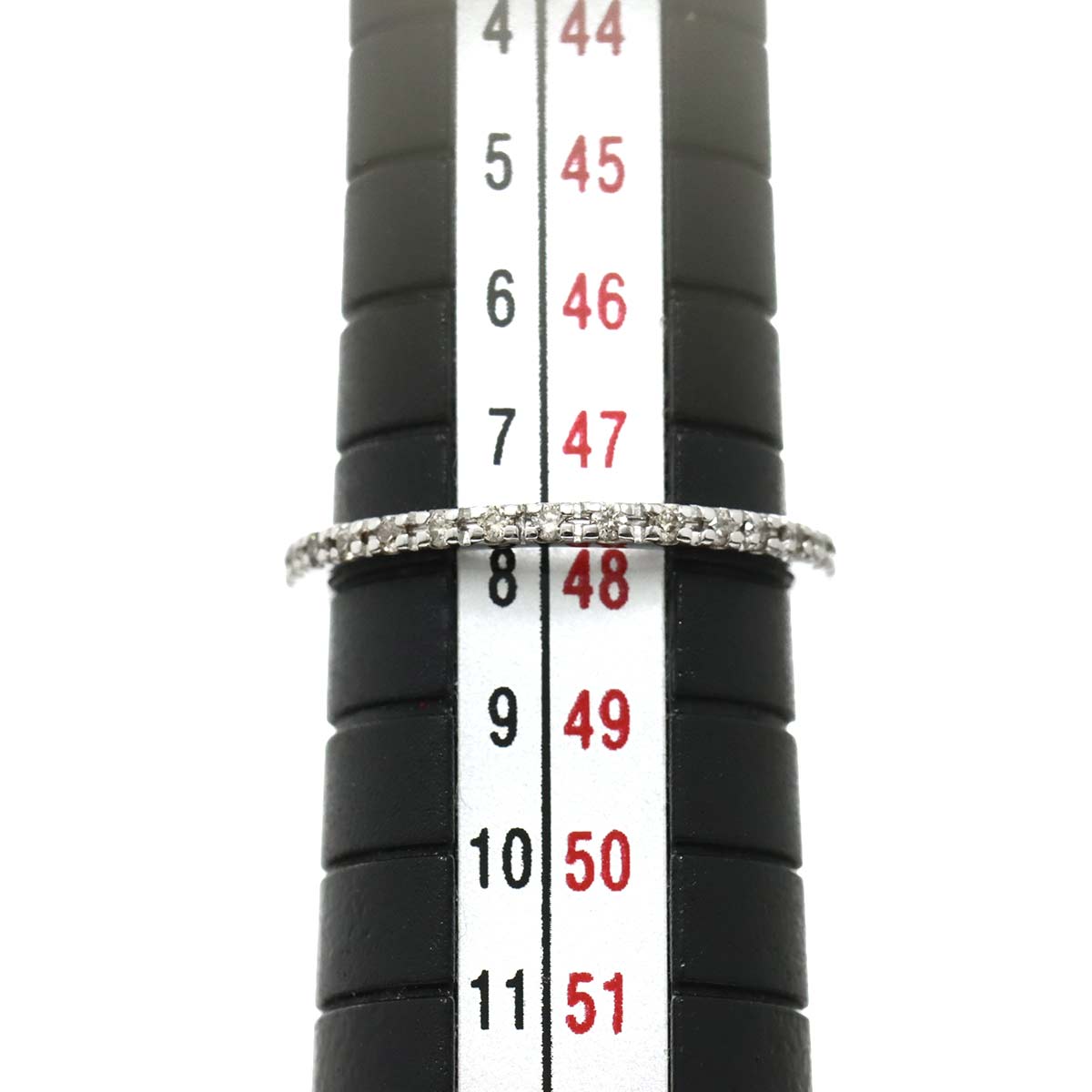 Diamond 0.20ct Ring 18K K18 WG White Gold size4-4.5(US)