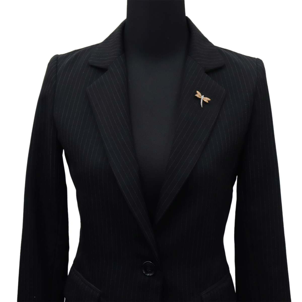 Diamond 0.36ct Brooch Pendant Top 18K PG WG Pink White Gold 750