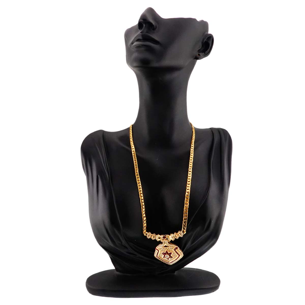 Ruby 1.79ct Diamond 2.45ct Necklace 18K 18K Yellow Gold 750