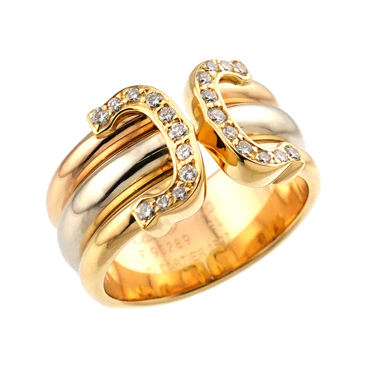 C2 Diamond Ring 18K YG WG PG 750 Size51 5.5-5.75(US)