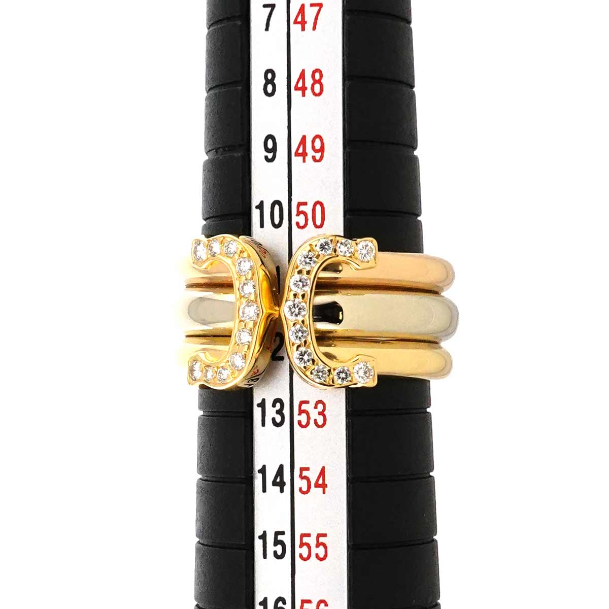 C2 Diamond Ring 18K YG WG PG 750 Size51 5.5-5.75(US)